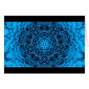 CARTÃO PETAIS AZUIS DAHLIA FLOWALS