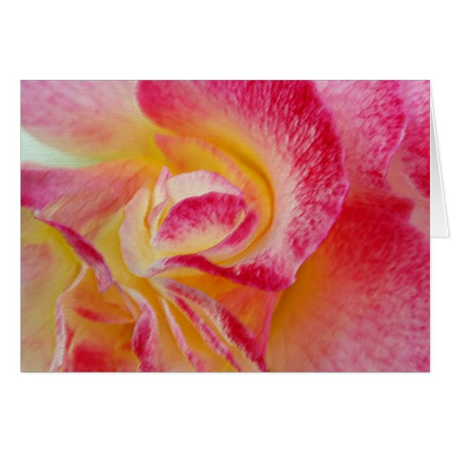 Cartão pétalas cor-de-rosa amarelas (Frente Horizontal)