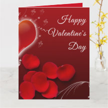 Pétalas de Rosa Vermelha Coração Brilhante Românti