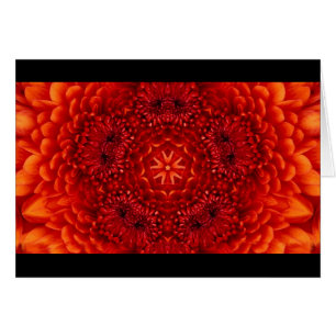 CARTÃO PÉTALAS VERMELHAS DA FLOR DA DÁLIA