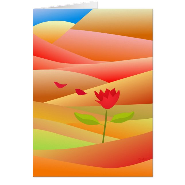 Cartão Pétalas Voadoras (Frente)