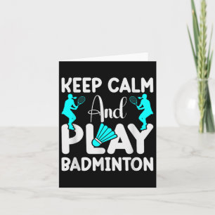 Cartão Peteca Raquete Jogador de Badminton 3