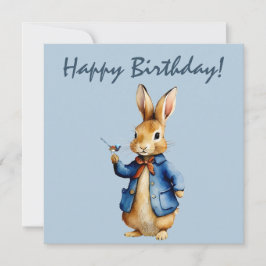 Cartão Peter, o coelho com Wren Happy Birthday