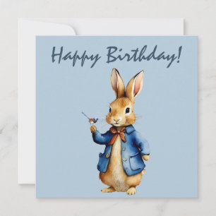 Cartão Peter, o coelho com Wren Happy Birthday