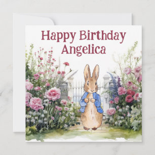Cartão Peter o Coelho em seu jardim nº 2 Personalize
