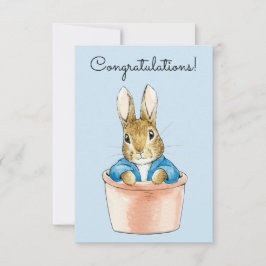 Cartão Peter, o coelho sentado num Pote