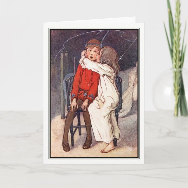 Cartão Peter Pan and Wendy by Alice B. Woodward (Frente)