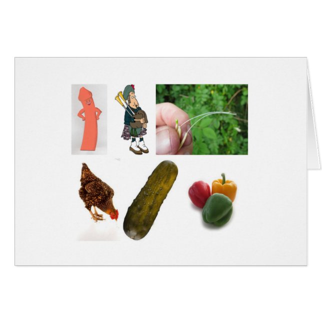 Cartão Peter Piper. (Frente Horizontal)