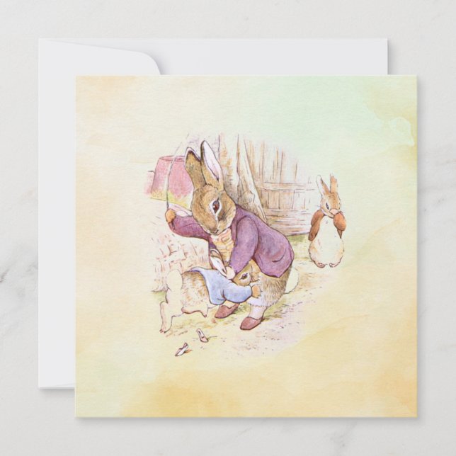 Cartão Peter Rabbit pai e filho (Frente)