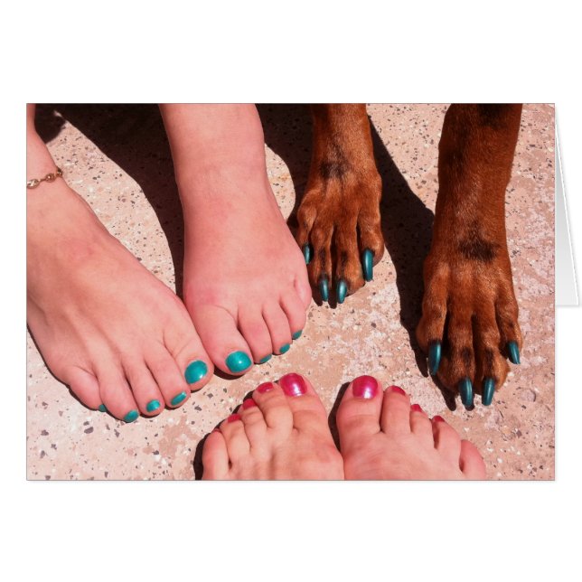 Cartão Peticure - dia dos termas do Pedicure (Frente horizontal)