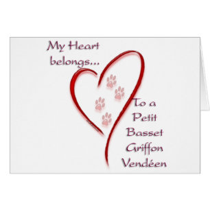 Cartão Petit Basset Griffon Vendéen Heart Pertence