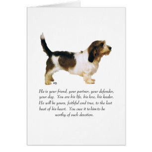 Cartão Petit Basset Griffon Vendeen Macho