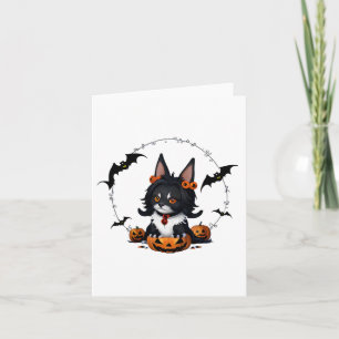 Cartão Pets No Vestido De Halloween