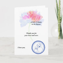 Pet's Tribute ao Poem Folded Card.