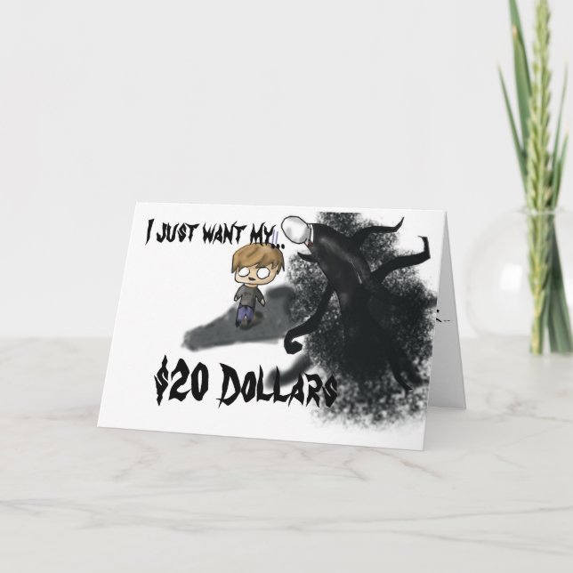 Cartão Pewdiepie do Slenderman (Frente)