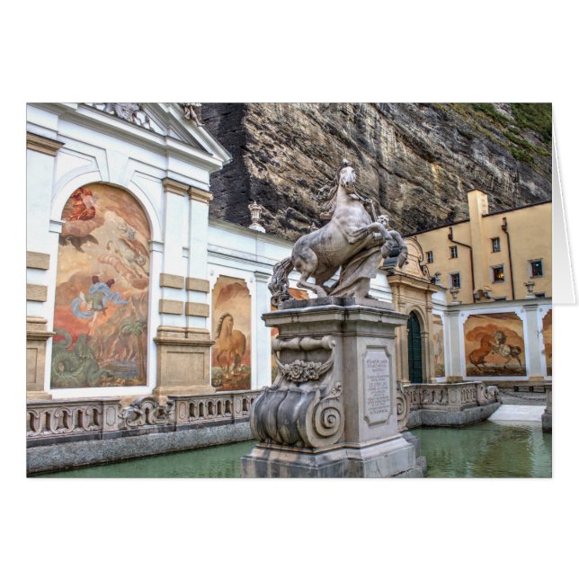 Cartão Pferdeschwemme Salzburg Áustria (Frente Horizontal)