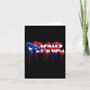 Cartão Pfknr Bandeira de Porto Rico Grafite Coquí Patrimô