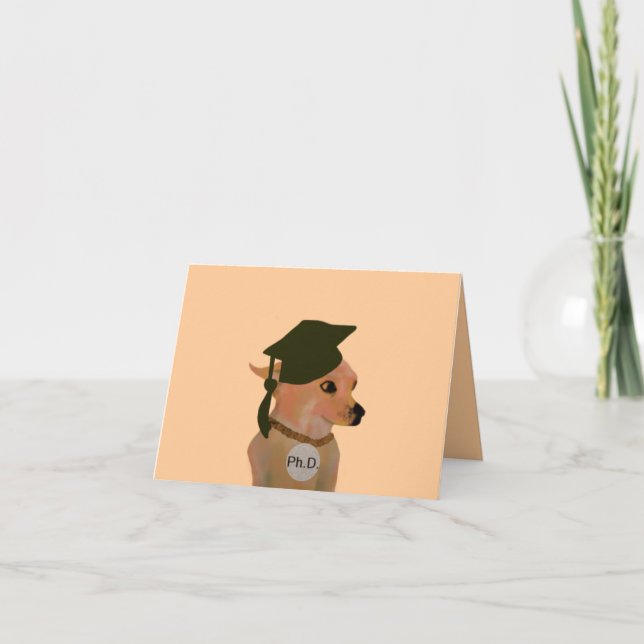Cartão Ph.D. Placa de Formando (Frente)