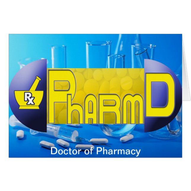 Cartão PharmD - doutor do COMPRIMIDO da farmácia (Frente Horizontal)
