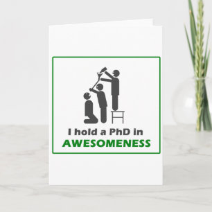 Cartão PhD em Awesomeness