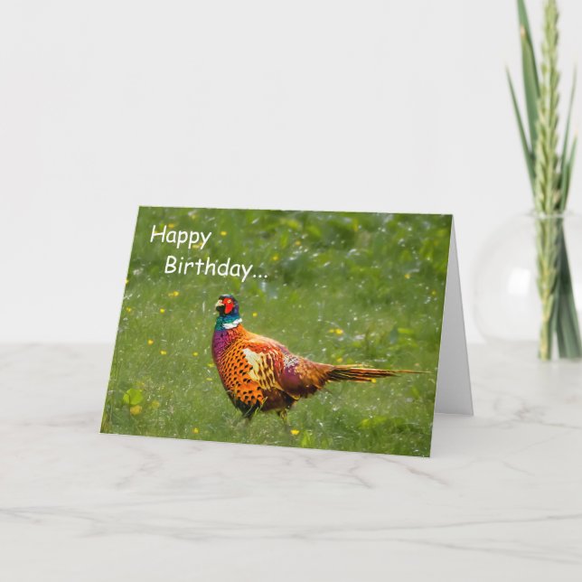 Cartão Pheasant Birthday Card (Frente)