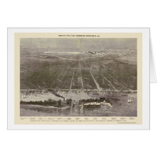 Cartão Philadelphfia, mapa panorâmico do PA - 1876