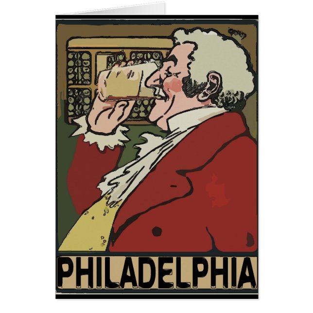 Cartão Philadelphia Beer Vintage (Frente)