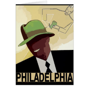 Cartão Philadelphia Green Hat Vintage