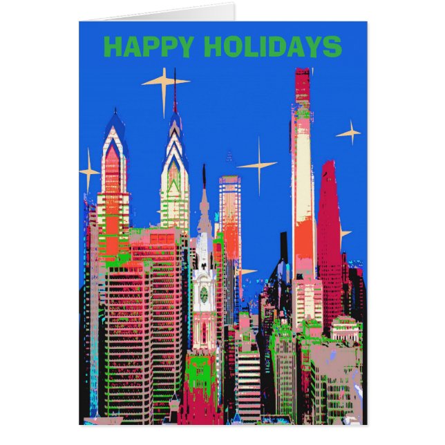 Cartão Philadelphia Starry Night (Frente)