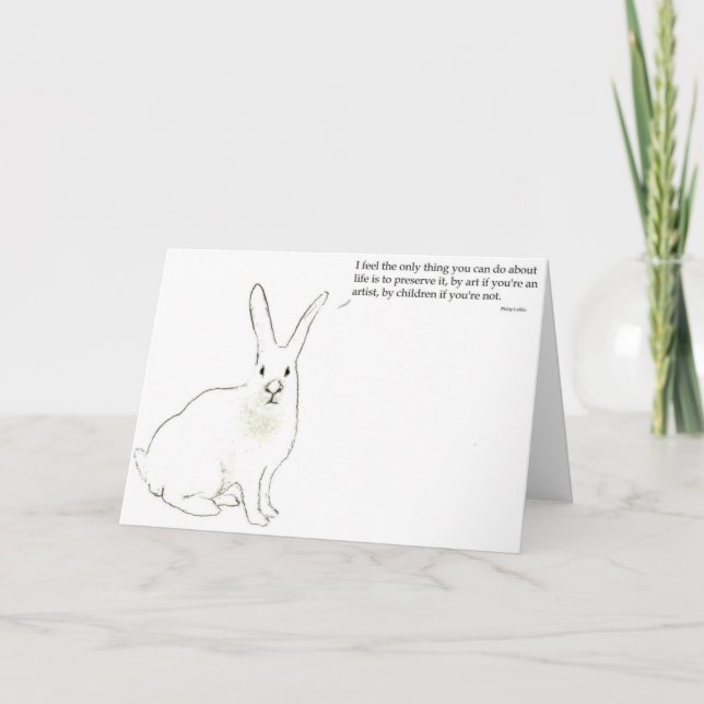 Cartão Philip Larkin  greeting card (Frente)