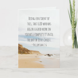 Cartão Philippians 1:6 DEUS que começou um bom trabalho