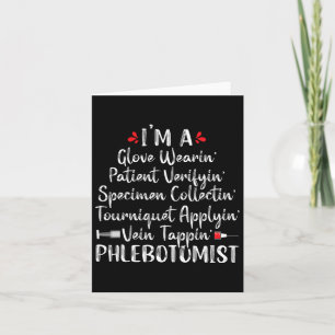 Cartão Phlebotomist Phlebotomy Technician Enfermeira Enfe