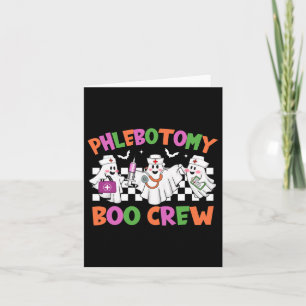 Cartão Phlebotomy Boo Crew Phlebotomist Figurume de Hallo