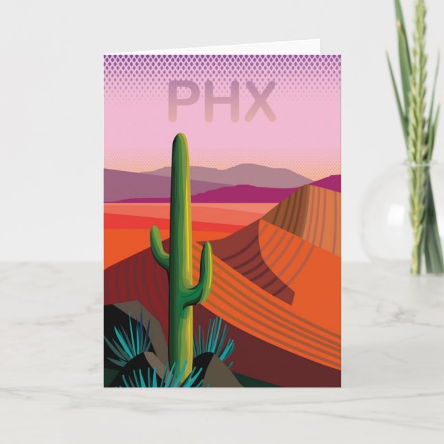 Cartão Phoenix Arizona | Travel Poster (Frente)