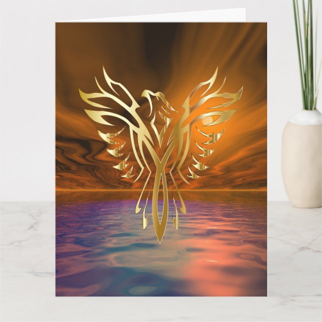 Cartão Phoenix Rising Greeting Card (Frente)