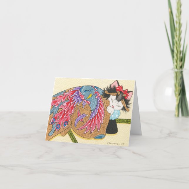 Cartão Phoenix uchikake notecard (Frente)
