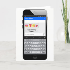 Cartão Phone Text Message - Happy Birthday