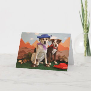 Cartão Photo, 2 western dogs