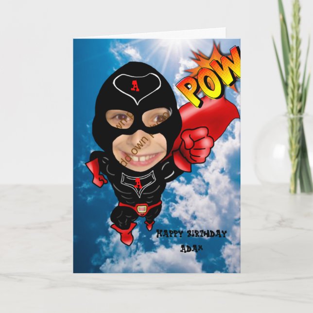 Cartão Photo caricature - face in hole (Frente)