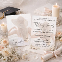 Photo Graduation Invitation with Script Typography