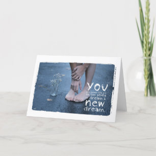 Cartão photo of girl in bare feet Greeting Card