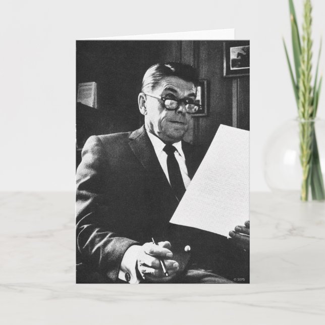 Cartão Photograph of Ronald Reagan (Frente)