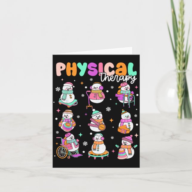 Cartão Physical Therapy Christmas Shirt Pt Christmas Snow (Frente)