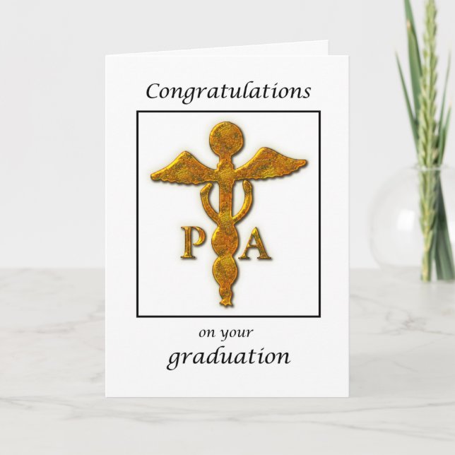 Cartão Physician Assistant Graduation Congratulations (Frente)