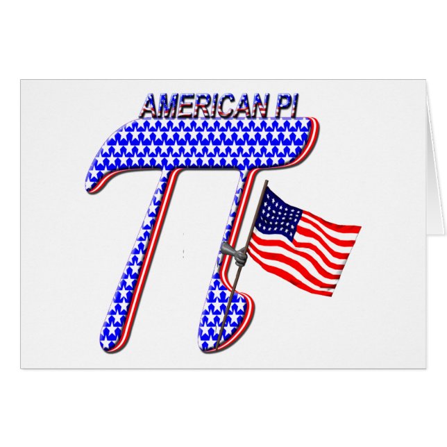 CARTÃO PI AMERICANO (TORTA) - HUMOR DA MATEMÁTICA (Frente Horizontal)