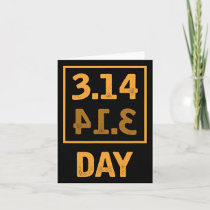 Cartão Pi Day - 3,14 = Coincidência Pie Byckwards