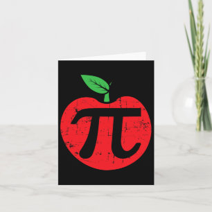 Cartão Pi Day Apple Pie Pun 3.14 Cute Math Lover Professo