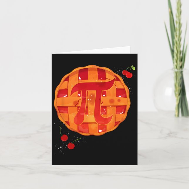 Cartão Pi Day Cherry Pie Math Professor Engraçado Ação de (Frente)