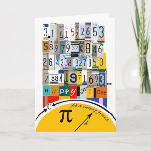 Cartão Pi Day Greetings for Friend, Crunching Numbers