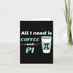 Cartão Pi Day Math Coffee Lover Geometry Calculono